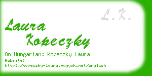 laura kopeczky business card